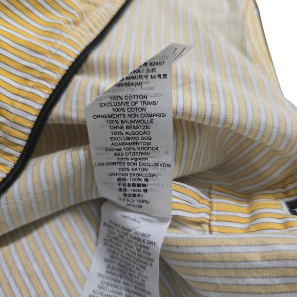 Tory Burch YELLOW Buddy stripe tunic size medium - Picture 6 of 8